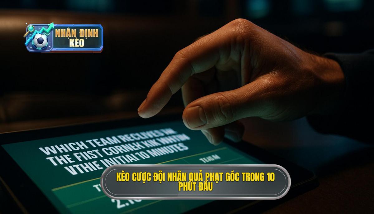 Kèo cược đội nhận quả phạt góc trong 10 phút đầu