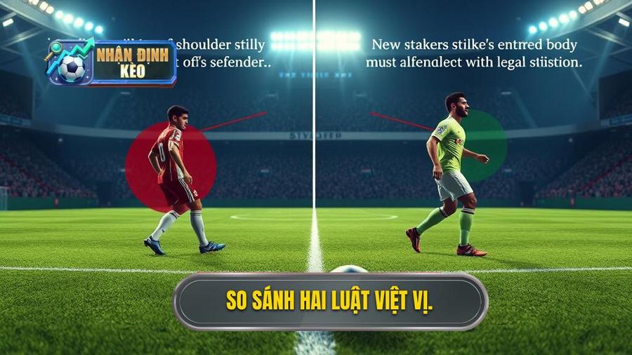 3. So sánh hai luật việt vị.