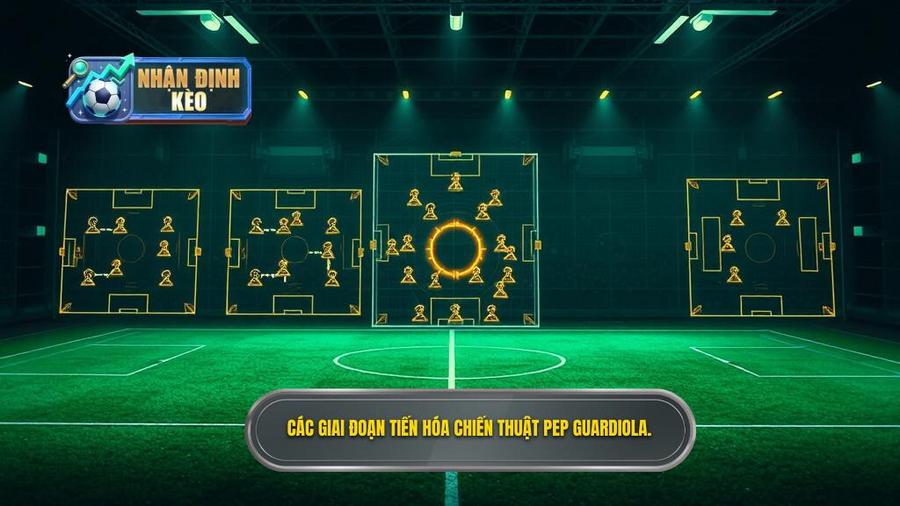 2. Các giai đoạn tiến hóa của chiến thuật Pep Guardiola